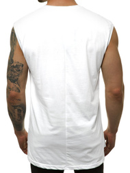 Ανδρικό αμάνικο μπλουζάκι λευκό OZONEE MACH/M1212