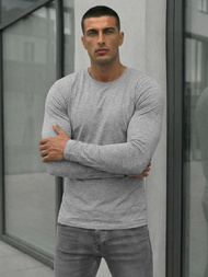 Ανδρικό μπλουζάκι με μακριά μανίκια γκρι OZONEE JS/DB71/3