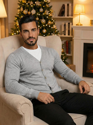 Ανδρικό πουλόβερ Γκρί OZONEE NB/MM6006/2Z