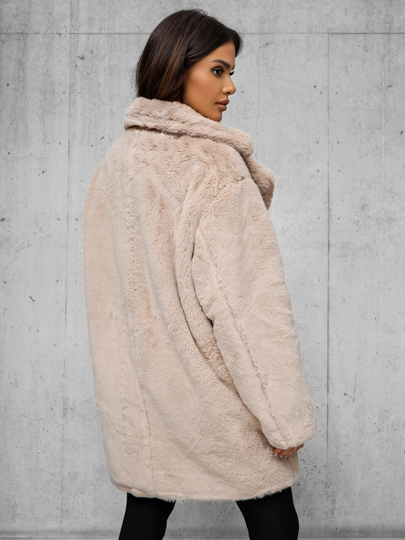 Γυναικείο μπουφάν μπεζ OZONEE JS/11Z8168Z