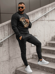 Ανδρικό σετ φόρμας μαύρο OZONEE JS/68C10380/3Z