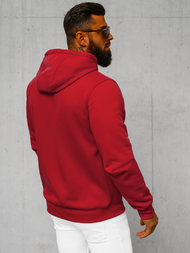 Ανδρικό Φούτερ με Κουκούλα σκούρο-Κόκκινο OZONEE JS/2008Z