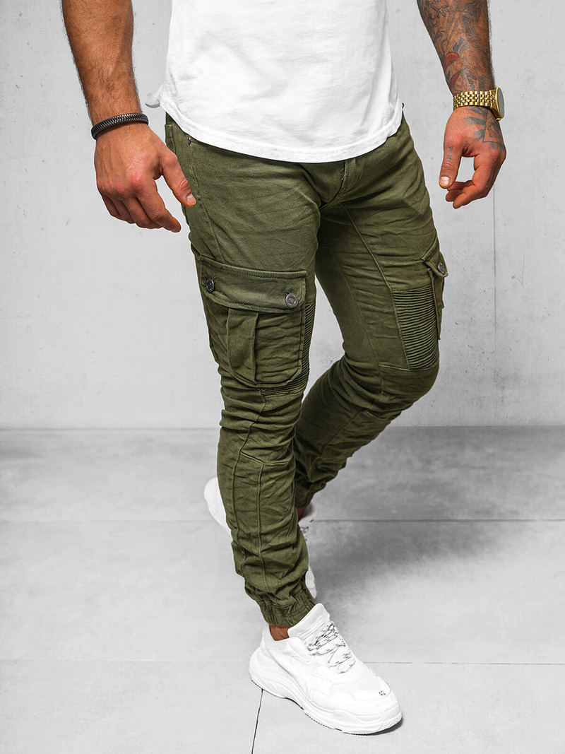 Ανδρικό παντελόνι jogger πράσινο OZONEE O/E6979J