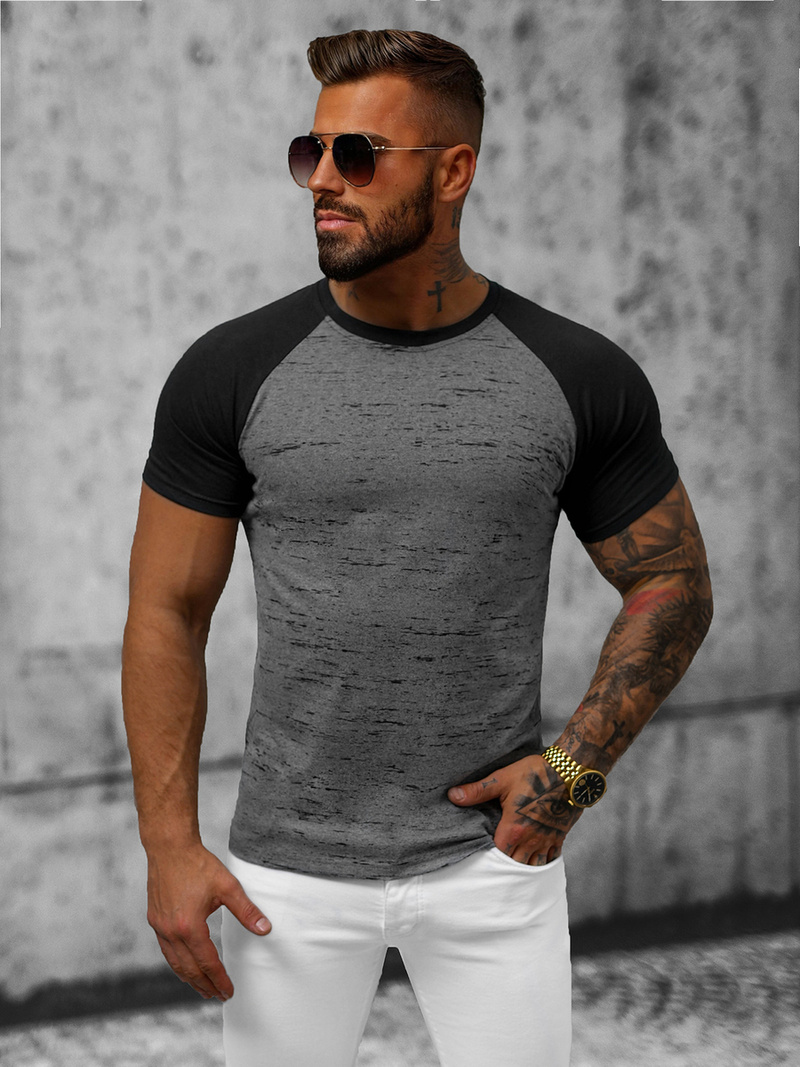 Ανδρικό μπλουζάκι Γραφίτης OZONEE JS/8T226/5