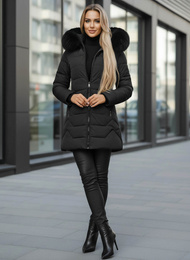 Γυναικείο μπουφάν μαύρο OZONEE JS/16M9121/392Z