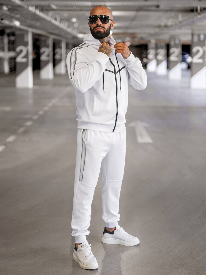 Ανδρικό σετ φόρμας λευκό OZONEE JS/8C8117/1Z