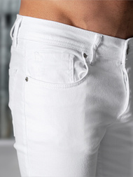 Ανδρικό τζιν παντελόνι λευκό OZONEE E/5348/01Z