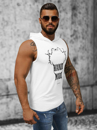 Ανδρικό αμάνικο μπλουζάκι λευκό OZONEE NB/MT3024