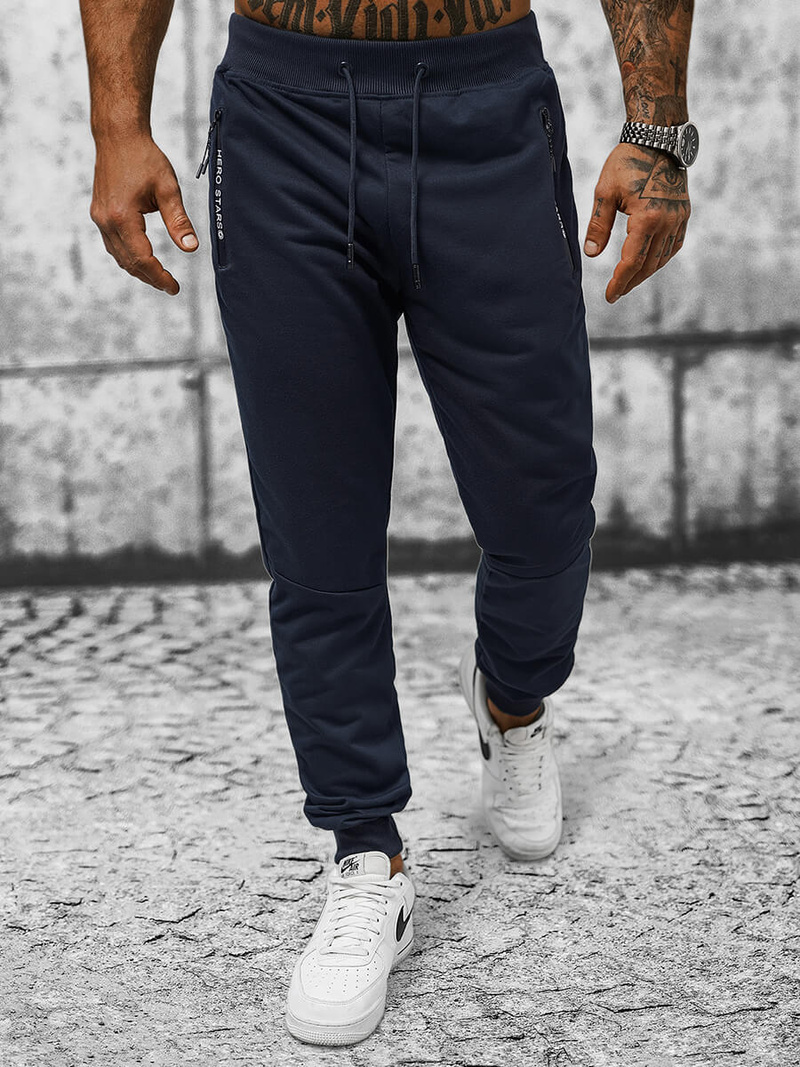 Ανδρικό παντελόνι φόρμας ναυτικό μπλε OZONEE JS/8K198