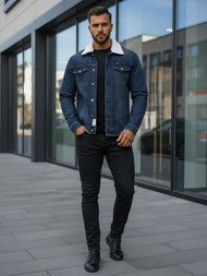 Ανδρικό τζιν μπουφάν σέρπα ναυτικό μπλε OZONEE NB/MJ517BSZ