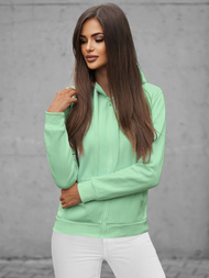 Γυναικείο φούτερ με κουκούλα μέντα OZONEE JS/W03Z