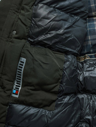 Ανδρικό χειμερινό μπουφάν Σκούρο πράσινο OZONEE JS/5M718/136