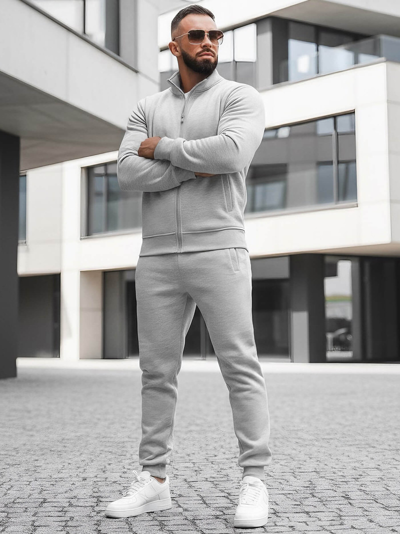 Ανδρικό σετ φόρμας γκρι OZONEE JS/68C10385/2