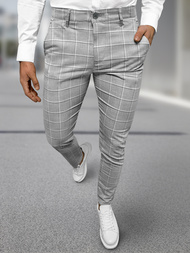 Ανδρικό παντελόνι chino γκρι OZONEE DJ/5522Z