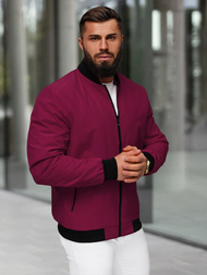 Ανδρικό μπουφάν μπορντό OZONEE JS/62M9502/06