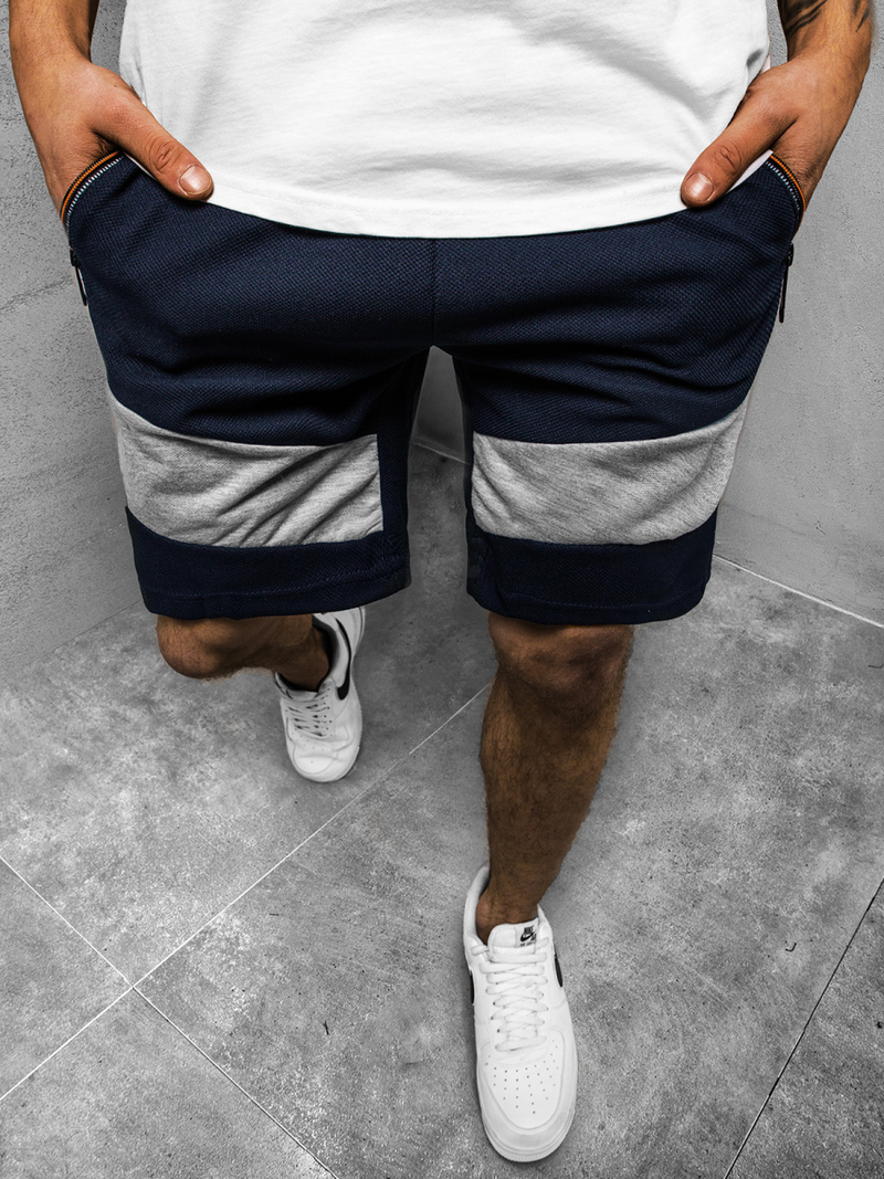 Ανδρικό σόρτς ναυτικό μπλε OZONEE JS/KS2515Z