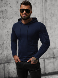 Ανδρικό μπλουζάκι με μακριά μανίκια ναυτικό μπλε OZONEE O/B258