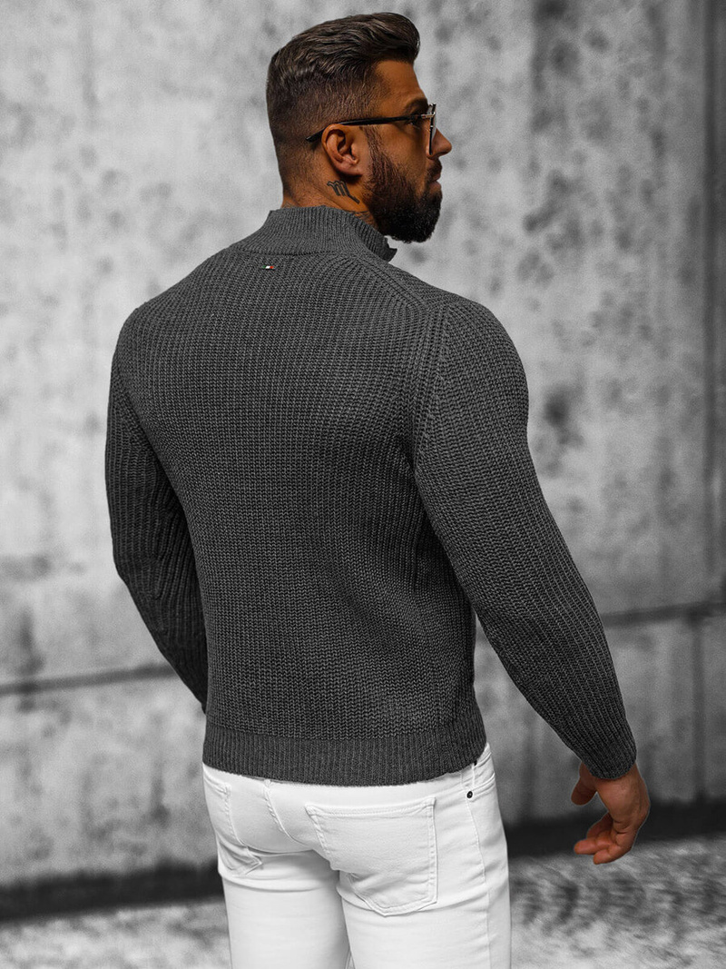 Ανδρικό πουλόβερ Γραφίτης OZONEE NB/MM6020/3