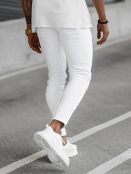 Ανδρικό τζιν παντελόνι λευκό OZONEE E/5348/01Z