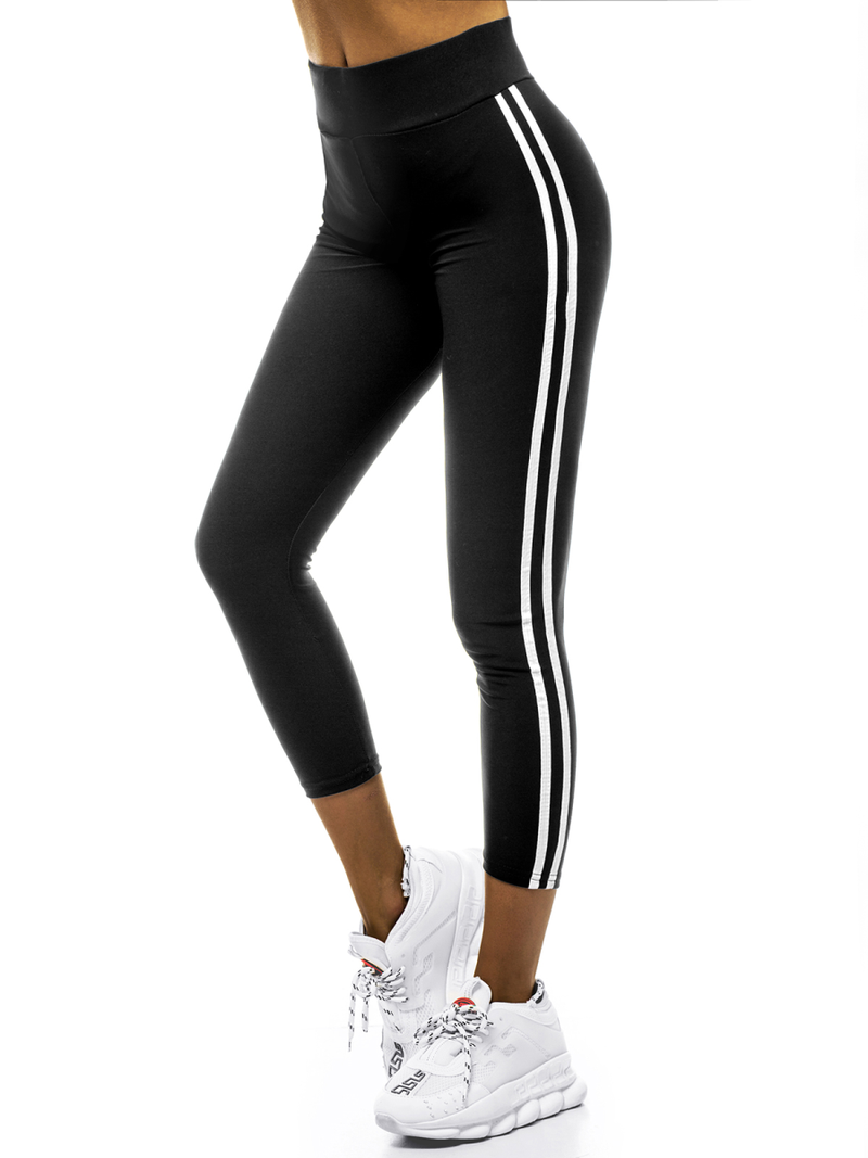 Γυναικείο κολάν μαύρο-λευκό OZONEE JS/YW01054/A1/11