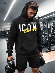 Ανδρικό Φούτερ με Κουκούλα μαύρο OZONEE JS/8B1736/3