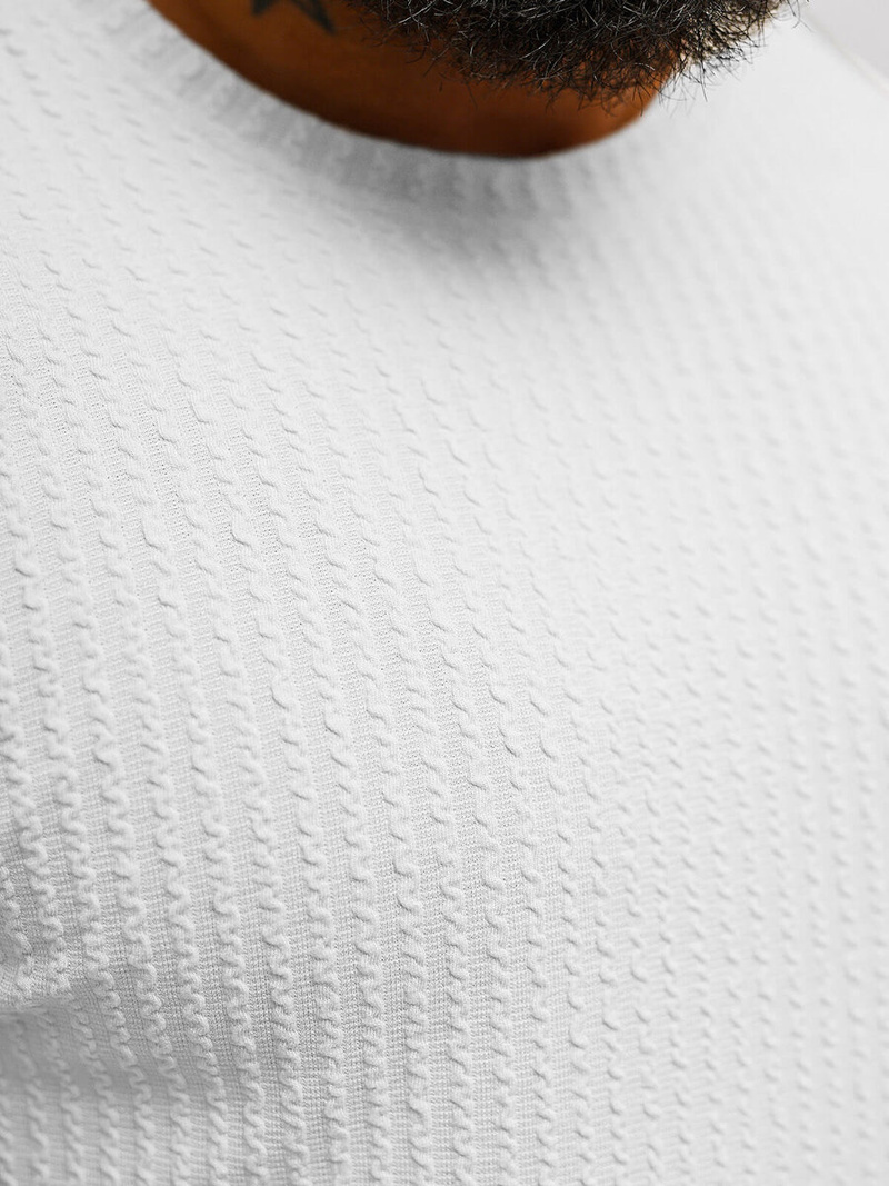 Ανδρικό μπλουζάκι λευκό OZONEE O/7766T