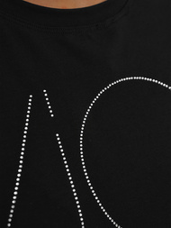 Γυναικείο μπλουζάκι μαύρο OZONEE JS/YJ77841