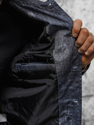 Ανδρικό χειμερινό μπουφάν ναυτικό μπλε OZONEE O/3A178