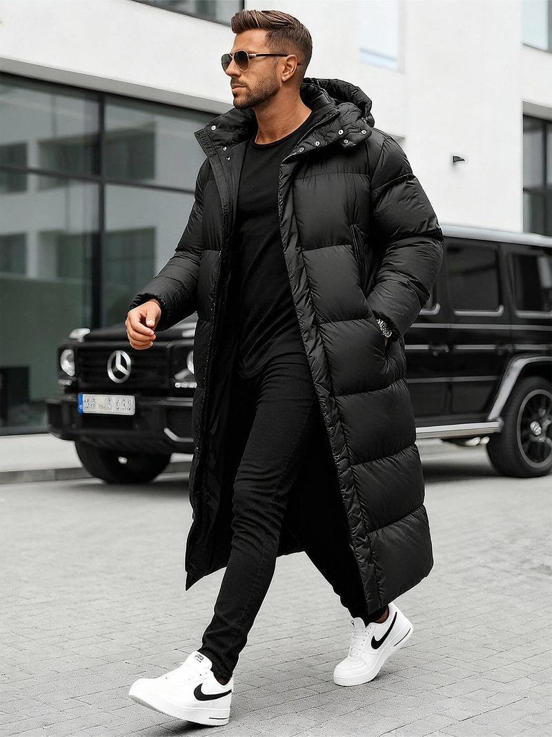 Ανδρικό χειμερινό μπουφάν μαύρο OZONEE O/M3202Z