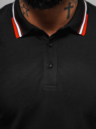 Ανδρική μπλούζα polo μαύρο OZONEE O/DA736