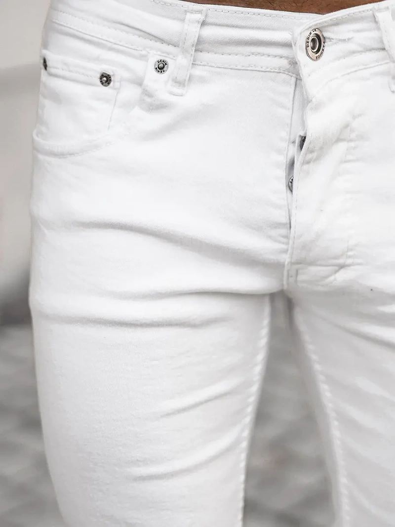 Ανδρικό τζιν παντελόνι λευκό OZONEE E/5391/01Z