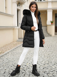 Γυναικείο μπουφάν μαύρο OZONEE JS/16M9121/392Z