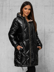 Γυναικείο μπουφάν μαύρο OZONEE JS/5M3189/392Z