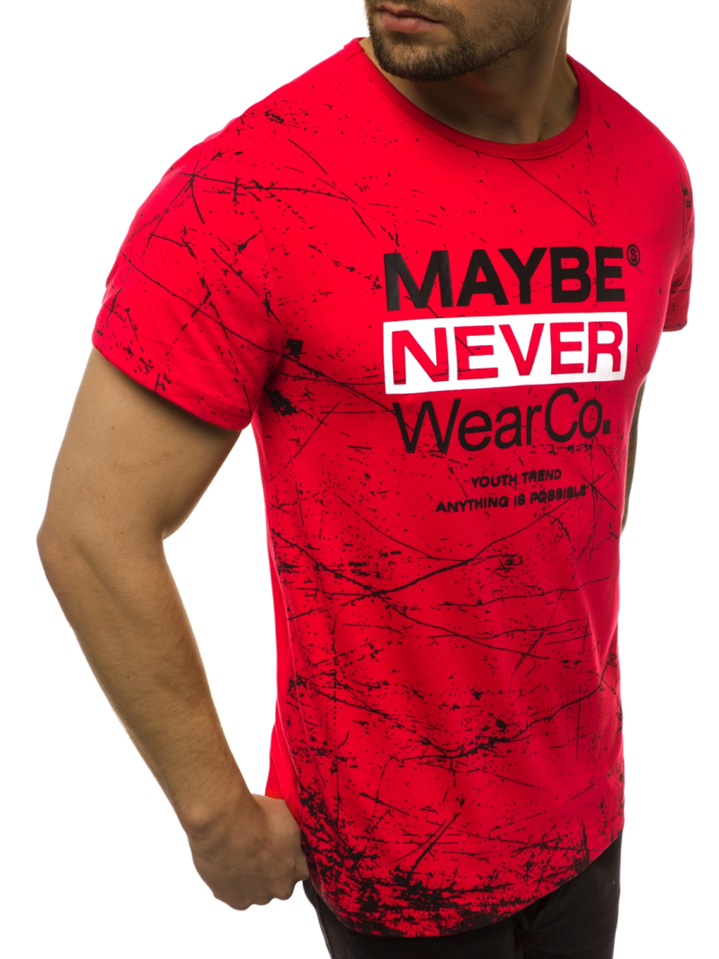 Ανδρικό μπλουζάκι Κόκκινο OZONEE JS/SS10915