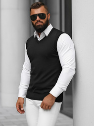 Ανδρικό πουλόβερ μαύρο OZONEE NB/MM6005/4Z