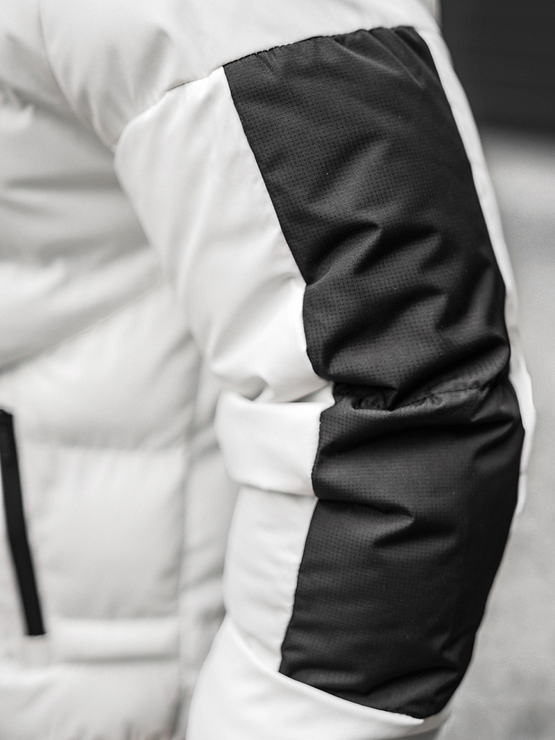 Ανδρικό χειμερινό μπουφάν λευκό OZONEE O/M798