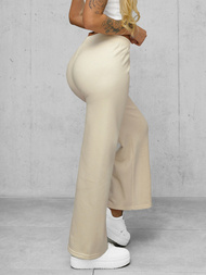 Γυναικείο παντελόνι eκρού OZONEE JS/92K526/155