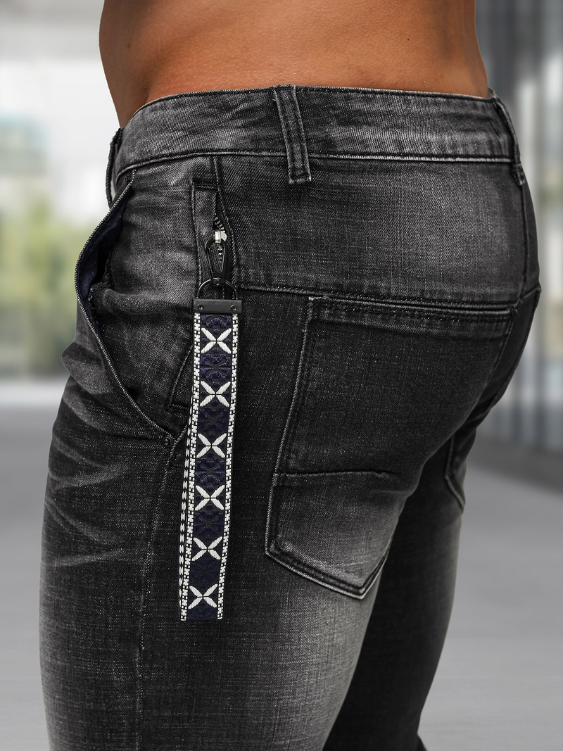 Ανδρικό τζιν παντελόνι mαύρος OZONEE NB/MP0091N