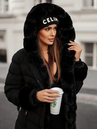 Γυναικείο μπουφάν μαύρο OZONEE JS/5M3156/392Z