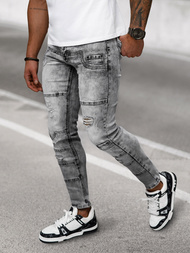 Ανδρικό τζιν παντελόνι γραφίτη OZONEE NB/MP0163N