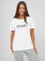 Γυναικείο μπλουζάκι Λευκό και μαύρο OZONEE JS/YJ77716