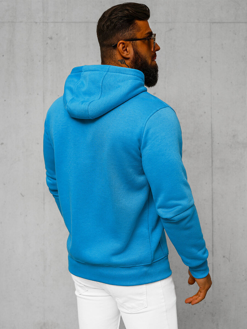 Ανδρικό Φούτερ με Κουκούλα γαλάζια OZONEE JS/2008Z