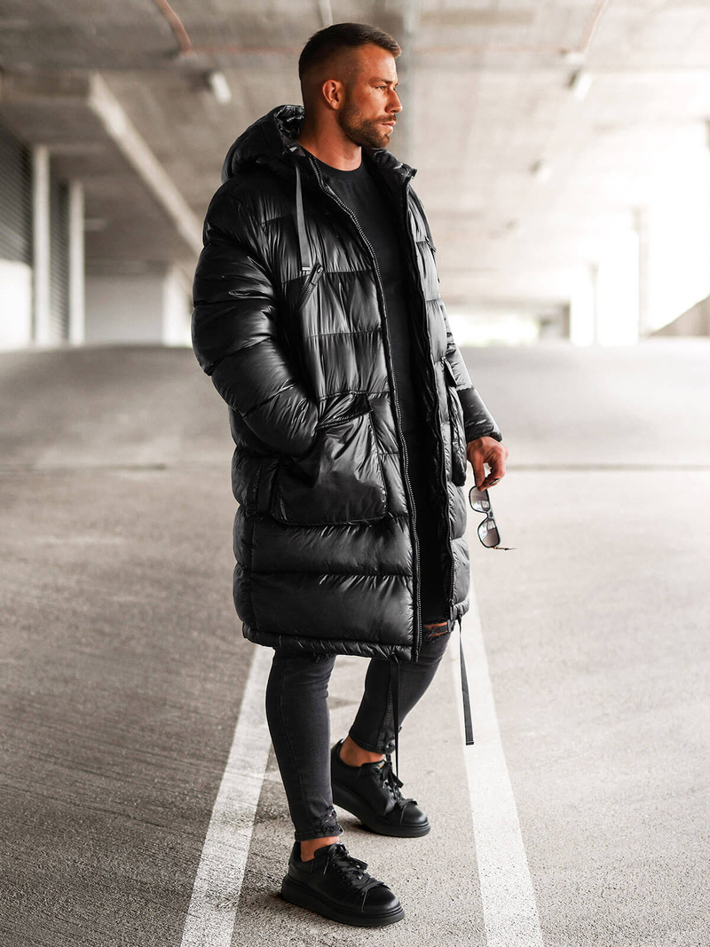 Ανδρικό χειμερινό μπουφάν μαύρη OZONEE O/M3205Z