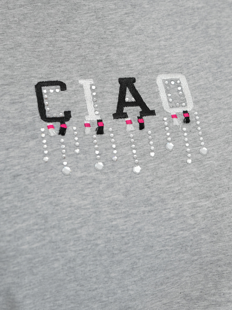 Γυναικείο μπλουζάκι γκρι OZONEE JS/RJ77542