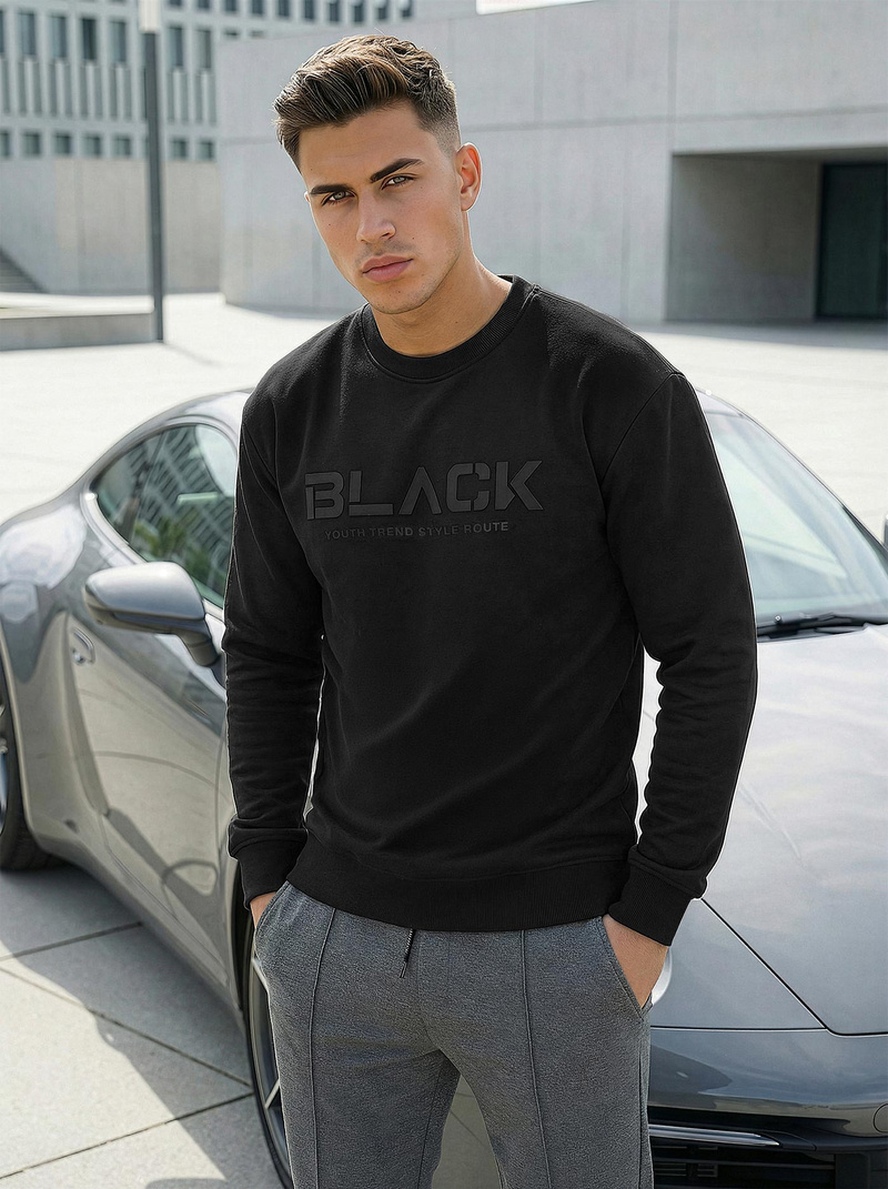 Ανδρικό Φούτερ μαύρο OZONEE JS/8B1992/3