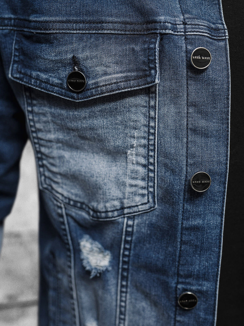 Ανδρικό τζιν μπουφάν Μπλε OZONEE NB/MJ506BZ