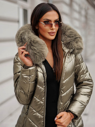 Γυναικείο μπουφάν χρυσός OZONEE JS/16M9100/403Z