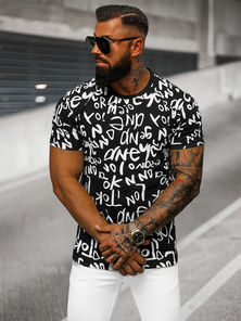 Ανδρικό μπλουζάκι μαύρο OZONEE O/T1268/3