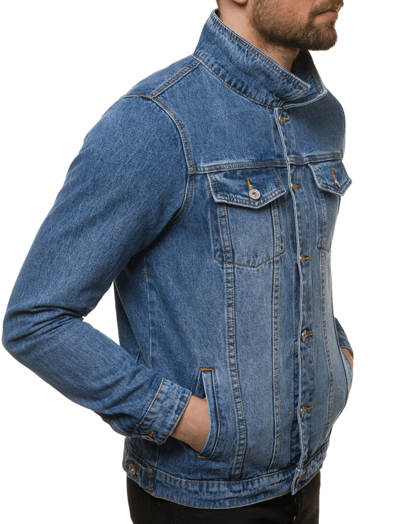 Ανδρικό τζιν μπουφάν μπλε OZONEE T/7518