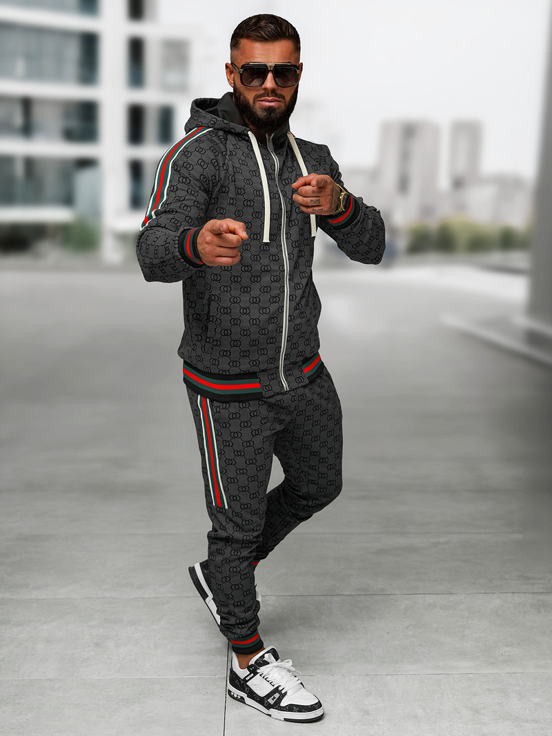 Ανδρικό σετ φόρμας μαύρο OZONEE O/FF5111AB